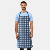 Blau-Weiß-Karo im Gingham-Muster  Schürze (Getragen)