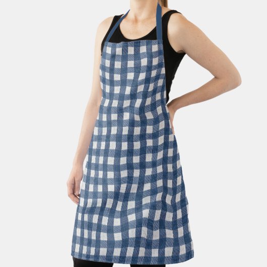 Blau-Weiß-Karo im Gingham-Muster  Schürze (InSitu)