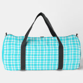 Blau-Weiß-Karo-Muster groß Duffle Bag (Vorderseite)