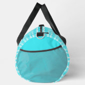 Blau-Weiß-Karo-Muster groß Duffle Bag (Rechts)