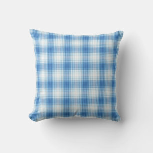 Blau-Weiß-Karo-Sitzkissen Kissen
