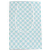 BLAU-WEISS-KAROMUSTER OSTERN MITTLERE GESCHENKTÜTE (Vorderseite)