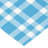 Blau-Weiß-Karomuster Tischdecke (Schrägansicht)