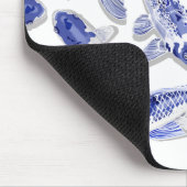 Blau-Weiß-Koi Mousepad (Ecke)