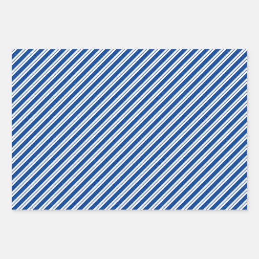 Blau-Weiß-Koordinierte Geometrie und "mit Liebe" Geschenkpapier Set (Vorderseite 3)