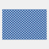 Blau-Weiß-Koordinierte Geometrie und "mit Liebe" Geschenkpapier Set (Vorderseite 2)