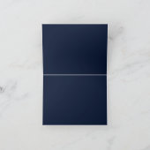 Blau-Weiß Küstenvibe Hochzeitskarte Dankeskarte (Innenseite)