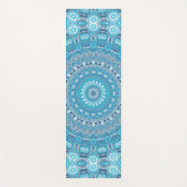 Blau-Weiß-Mandala-Muster Yogamatte (Vorderseite)