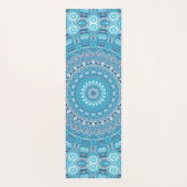 Blau-Weiß-Mandala-Muster Yogamatte (Rückseite)