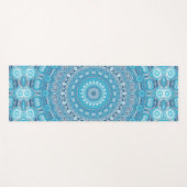 Blau-Weiß-Mandala-Muster Yogamatte (Vorderseite (Horizontal))