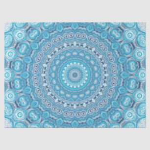 Blau-Weiß-Mandala-Musterdesign Seidenpapier