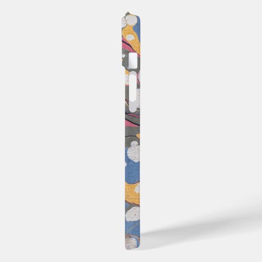 Blau-Weiß-Marmormuster Case-Mate iPhone Hülle (Rückseite / Links)