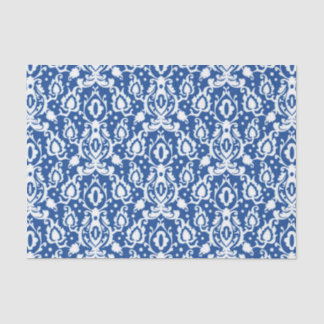 Blau-weiß-marokkanische Casbah Damask Seidenpapier