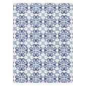Blau-Weiß-marokkanisches Fliesenmuster Tischdecke (Vorderseite)