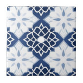 Blau-Weiß-marokkanisches Muster Fliese (Vorderseite)