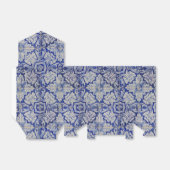 Blau-Weiß-mediterranes Vintages Blumenmuster Geschenkschachtel (Ungefaltet)