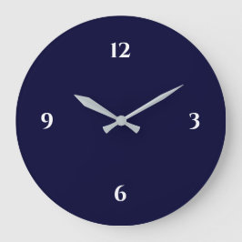 Blau-Weiß-Minimalistische Großuhr Große Wanduhr