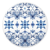 Blau-Weiß-Mittelmeer-Muster Keramikknauf (Vorderseite)