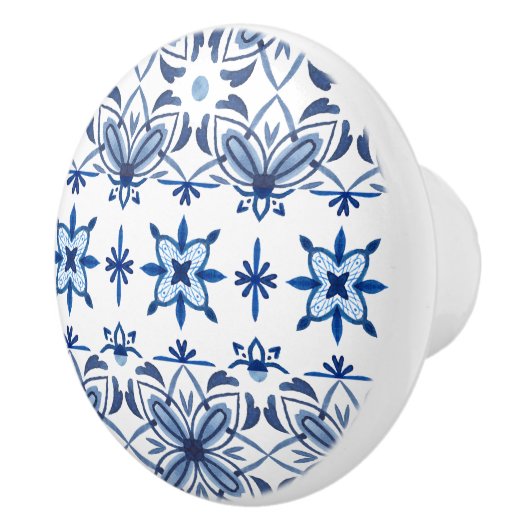 Blau-Weiß-Mittelmeer-Muster Keramikknauf (Rechts)