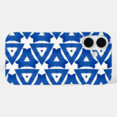 Blau-Weiß-Mittelmeer Tile Dreiecke Chic Case-Mate iPhone Hülle (Rückseite (Horizontal))