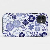 Blau-Weiß-Muster Case-Mate iPhone Hülle (Rückseite (Horizontal))