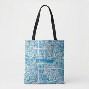 Blau-Weiß-Muster für Vintage Blumen Tasche