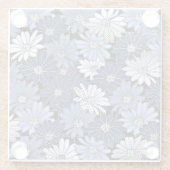 Blau-Weiß-Muster Glasuntersetzer (Rückseite)