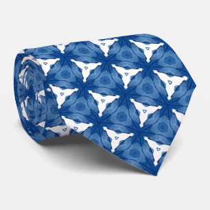 Blau-Weiß-Muster Krawatte