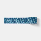 Blau-Weiß-Muster Satinband (Vorderseite)