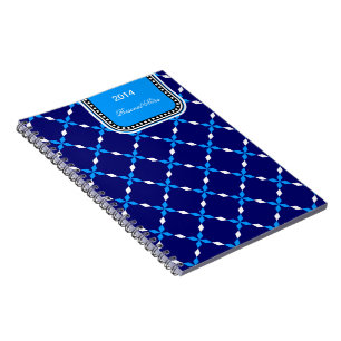 Blau weiß notizblock