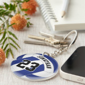 blau weiß oder JEDER Farbvolleyball Schlüsselanhänger (Vorderseite rechts)