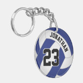 blau weiß oder JEDER Farbvolleyball Schlüsselanhänger (Vorderseite links)