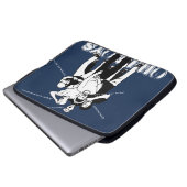 Blau weiß OHH BOYS knacken lachen Laptopschutzhülle (Vorne Knopf)