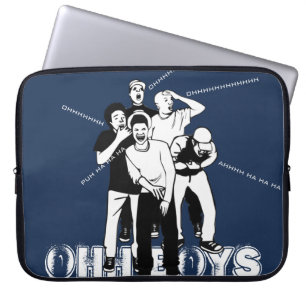Blau weiß OHH BOYS knacken lachen Laptopschutzhülle