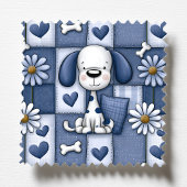 Blau-Weiß-Patchwork-Hund-Muster Haustier-Pfleger Schürze