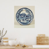 Blau-Weiß-Platte, c.1815 Poster (Küche)