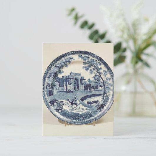 Blau-Weiß-Platte, c.1815 Postkarte (Stehend Vorderseite)