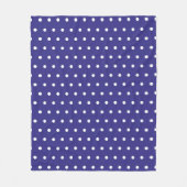 Blau-Weiß-Polka-Dot-Muster Fleecedecke (Vorderseite)