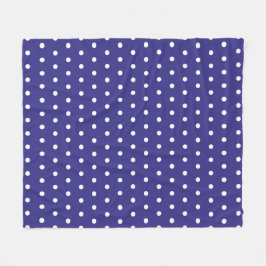 Blau-Weiß-Polka-Dot-Muster Fleecedecke