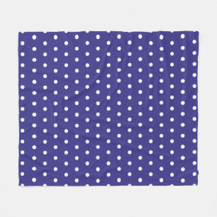 Blau-Weiß-Polka-Dot-Muster Fleecedecke
