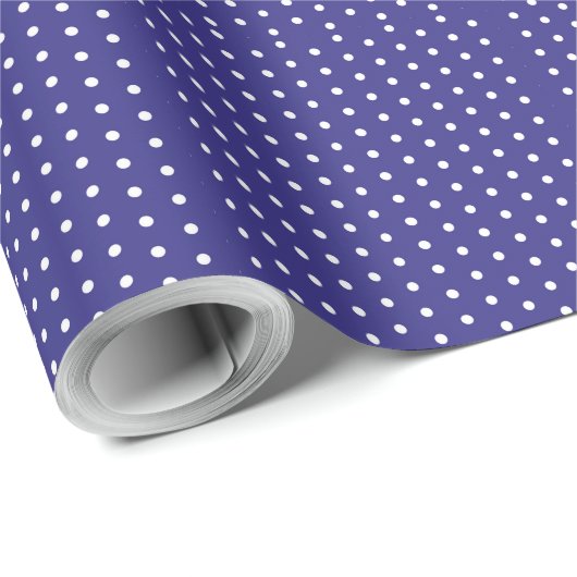 Blau-Weiß-Polka-Dot-Muster Geschenkpapier (Rolleneckpunkt)