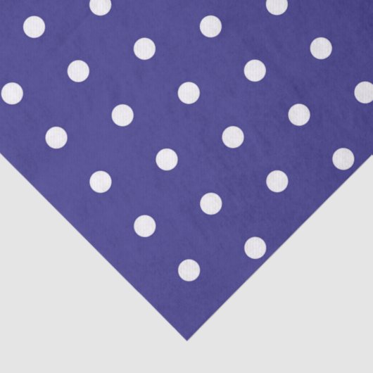 Blau-Weiß-Polka-Dot-Muster Seidenpapier (Detail)