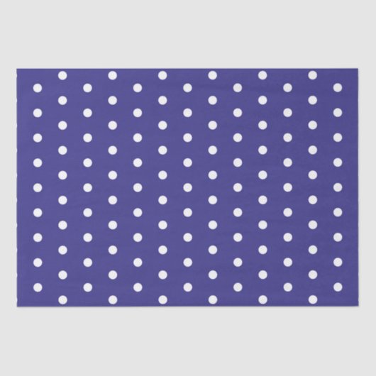 Blau-Weiß-Polka-Dot-Muster Seidenpapier (Vorderseite)