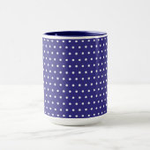 Blau-Weiß-Polka-Dot-Muster Tasse (Zentrum)