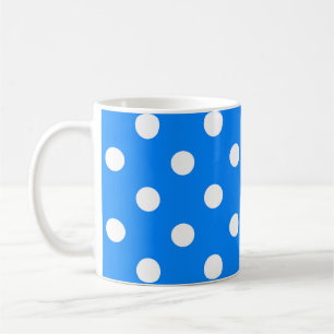 Blau-Weiß-Punkte-Design Kaffeetasse