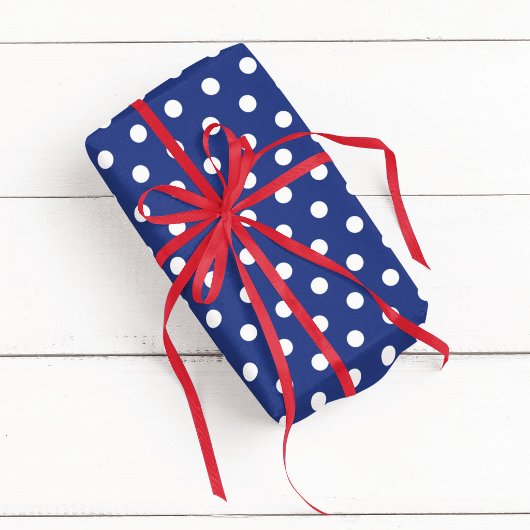 Blau-Weiß-Punktmuster Geschenkpapier