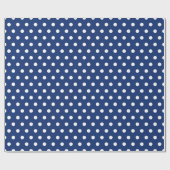 Blau-Weiß-Punktmuster Geschenkpapier (Flach)