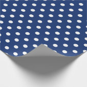 Blau-Weiß-Punktmuster Geschenkpapier (Ecke)