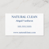 Blau-Weiß-Reinigung Haus anpassbar Visitenkarte (Rückseite)