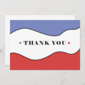Blau, Weiß, Rot - Dankeschön Karte (Vorne/Hinten)